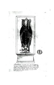 ピエールカションの墓（1371-1442）（紙にペンとインクとトイレ） 作： Francois Roger de Gaignieres